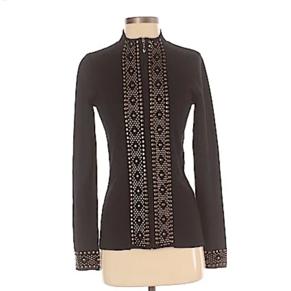 Fontana Black light jacket with gold embellishments Size Small